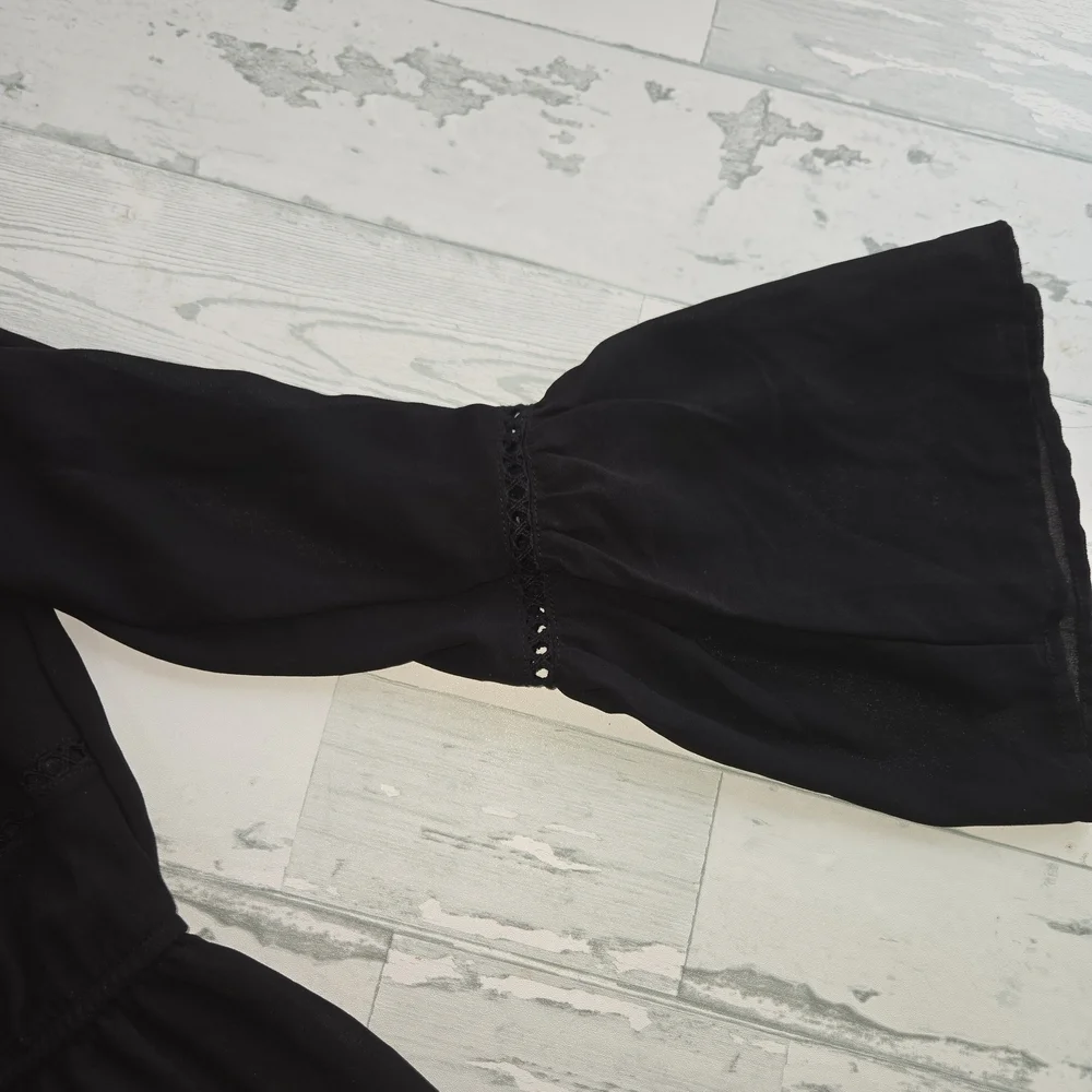 Xtraordinary Black Mini Dress with Flared Cuffs Juniors Large